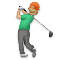 Man Golfing- Medium-Light Skin Tone emoji on LG